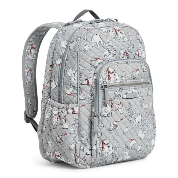 VERA BRADLEY CAMPUS BACKPACK BEARY MERRY Vera Bradley set beary merry campus backpack iconic Vera  main image 4